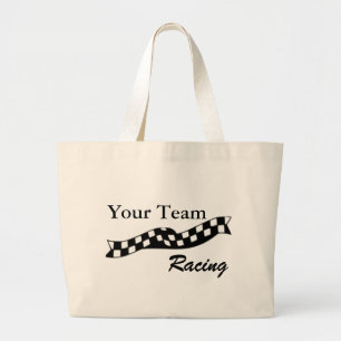 Bolsa Tote Grande Sacola Checkered da equipe da raça da rusga da