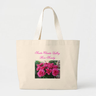 Bolsa Tote Grande Sacola com rosas cor-de-rosa