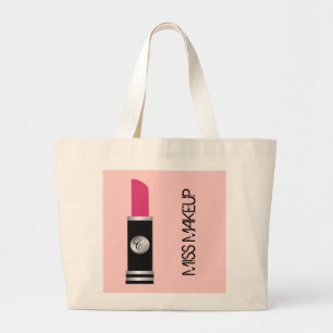 Bolsa Tote Grande Sacola cor-de-rosa da senhorita Composição