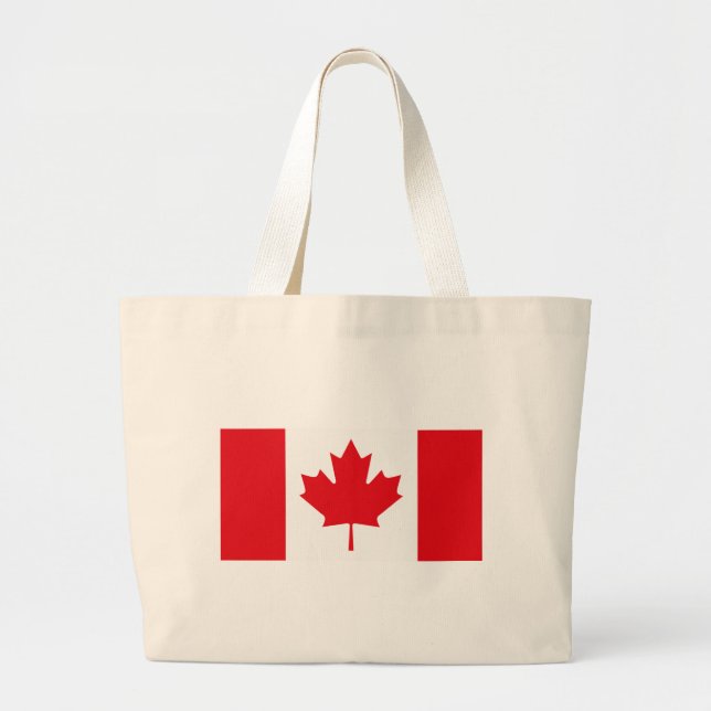Bolsa Tote Grande Sacola da bandeira de Canadá (Frente)
