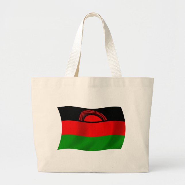 Bolsa Tote Grande Sacola da Bandeira do Malawi (Frente)