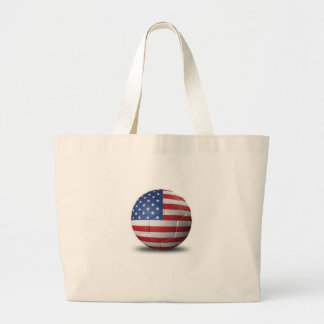Bolsa Tote Grande Sacola da bola de futebol da bandeira americana