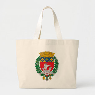 Bolsa Tote Grande Sacola da brasão de Paris