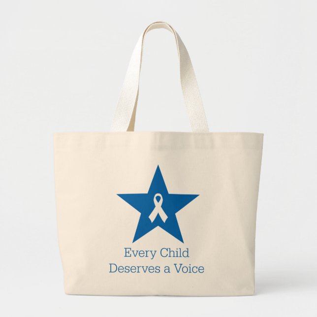 Bolsa Tote Grande Sacola da consciência da apraxia (Frente)