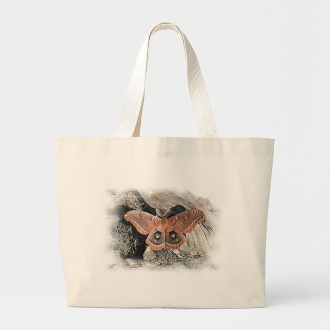 Bolsa Tote Grande Sacola da traça de Polyphemus (Frente)
