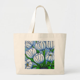 Bolsa Tote Grande Sacola da tranquilidade da tulipa