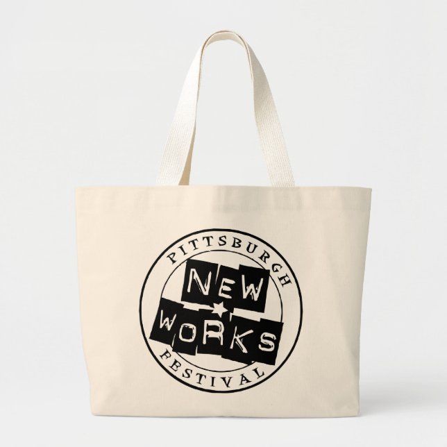 Bolsa Tote Grande Sacola das novas obras de Pittsburgh (Frente)