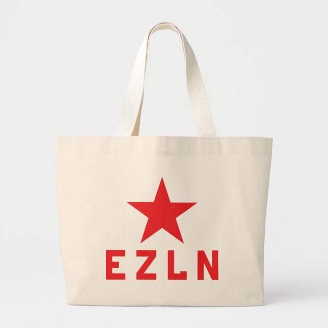 Bolsa Tote Grande Sacola de EZLN Zapatista (Frente)