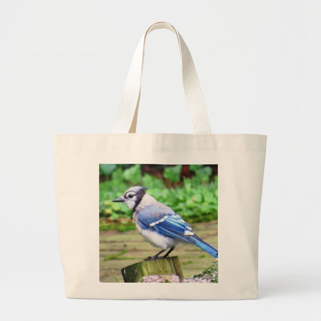 Bolsa Tote Grande Sacola de Jay azul (Frente)