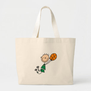 Bolsa Tote Grande Sacola de jogador de basquete no ar