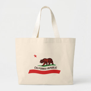 Bolsa Tote Grande Sacola de mão da bandeira da Califórnia