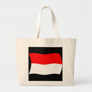 Bolsa Tote Grande Sacola de Mão da Bandeira de Mônaco