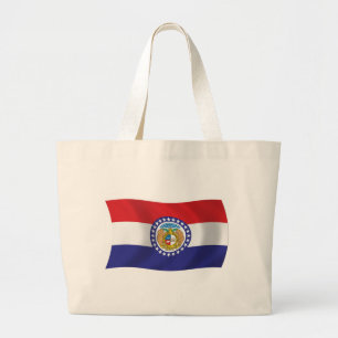 Bolsa Tote Grande Sacola de mão da bandeira do Missouri