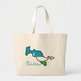 Bolsa Tote Grande Sacola de Uzbekistan