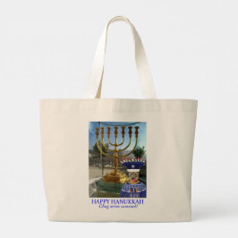 Bolsa Tote Grande sacola de viagem jumbo. Feliz Hanukkah!