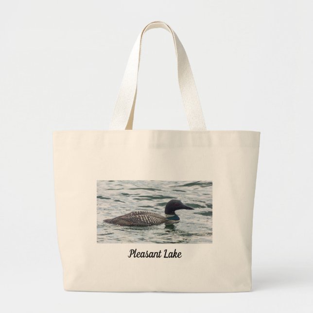 Bolsa Tote Grande Sacola desproporcionado do mergulhão-do-norte (Frente)