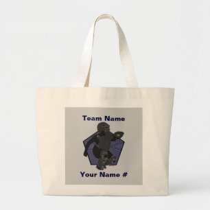 Bolsa Tote Grande Sacola do coletor do softball de Fastpitch