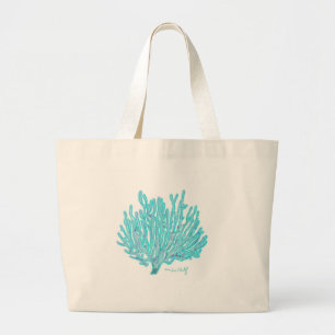 Bolsa Tote Grande Sacola do coral do mar