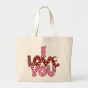 Bolsa Tote Grande Sacola do dia dos namorados do amor