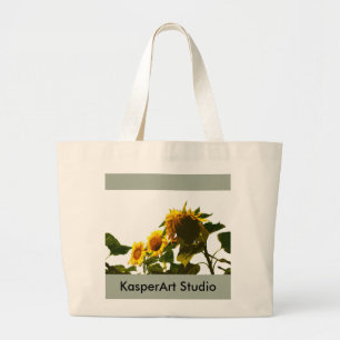 Bolsa Tote Grande Sacola do girassol
