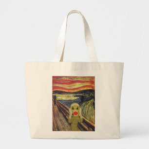 Bolsa Tote Grande Sacola do gritar do macaco da peúga