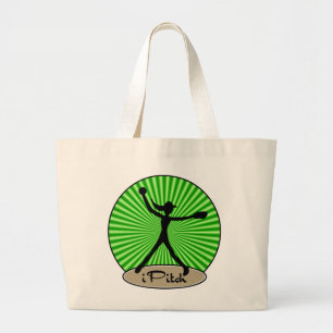 Bolsa Tote Grande Sacola do jarro do softball de Fastpitch