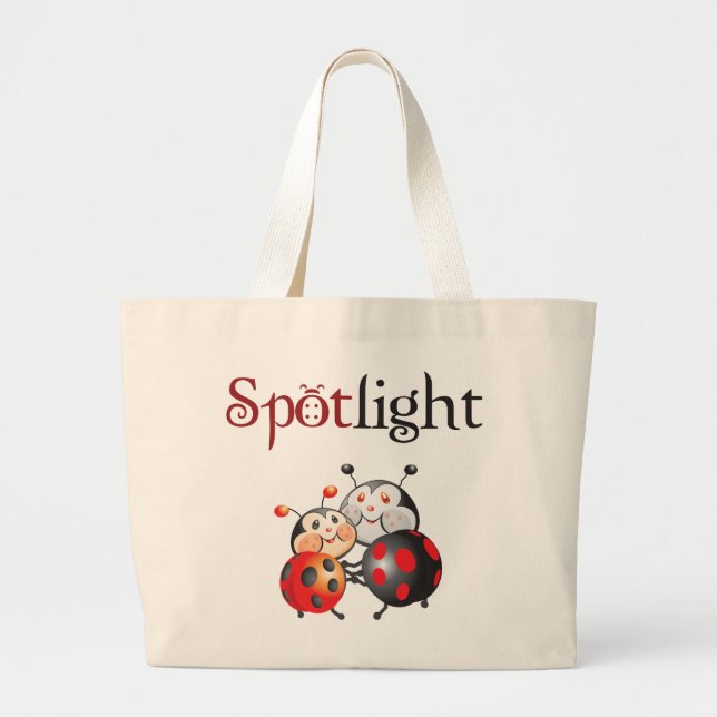 Bolsa Tote Grande Sacola do joaninha do projector (Frente)