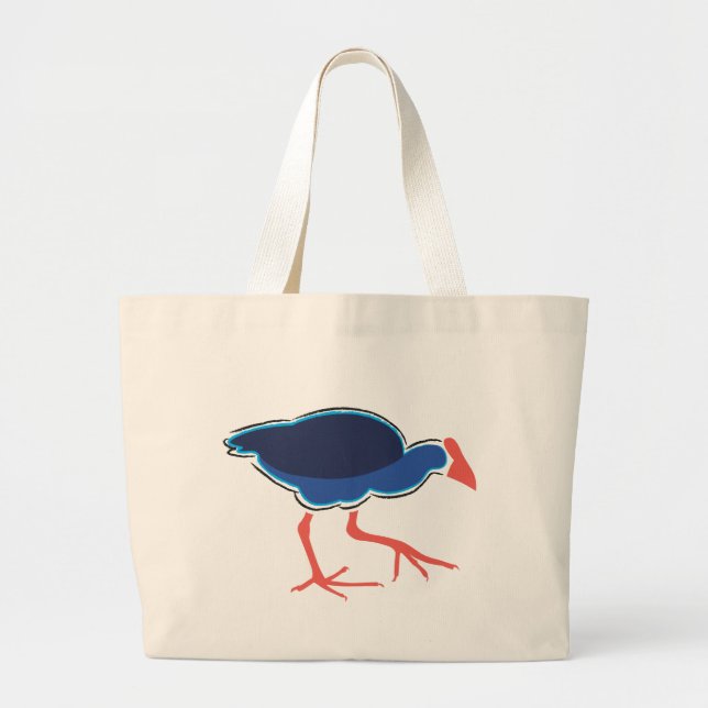 Bolsa Tote Grande Sacola do jumbo de Pukeko (Frente)
