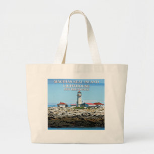 Bolsa Tote Grande Sacola do jumbo do farol da ilha do selo de