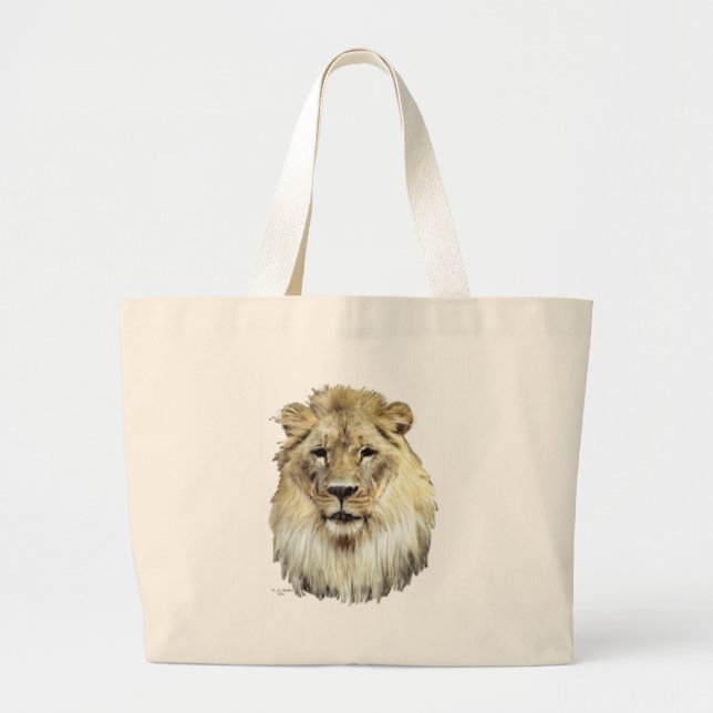 Bolsa Tote Grande Sacola do leão (Frente)