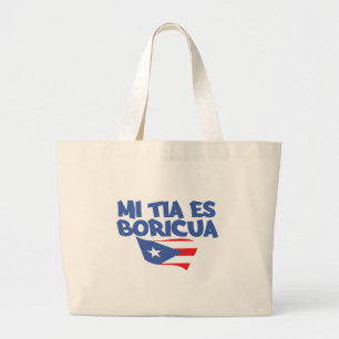 Bolsa Tote Grande Sacola do MI Tia Es Boricua