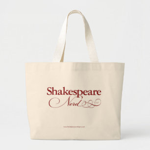 Bolsa Tote Grande Sacola do nerd de Shakespeare