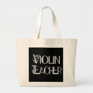 Bolsa Tote Grande Sacola do professor do violino