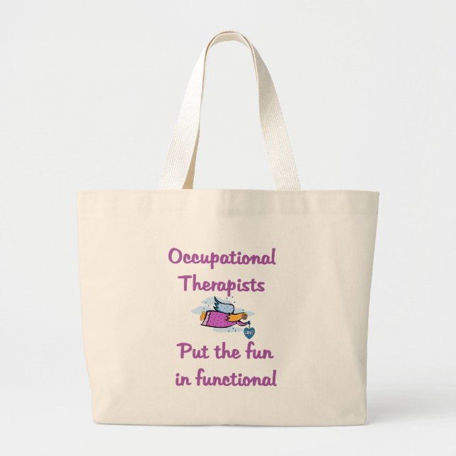 Bolsa Tote Grande Sacola do terapeuta ocupacional (Frente)