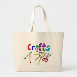 Bolsa Tote Grande Sacola dos artesanatos dos miúdos