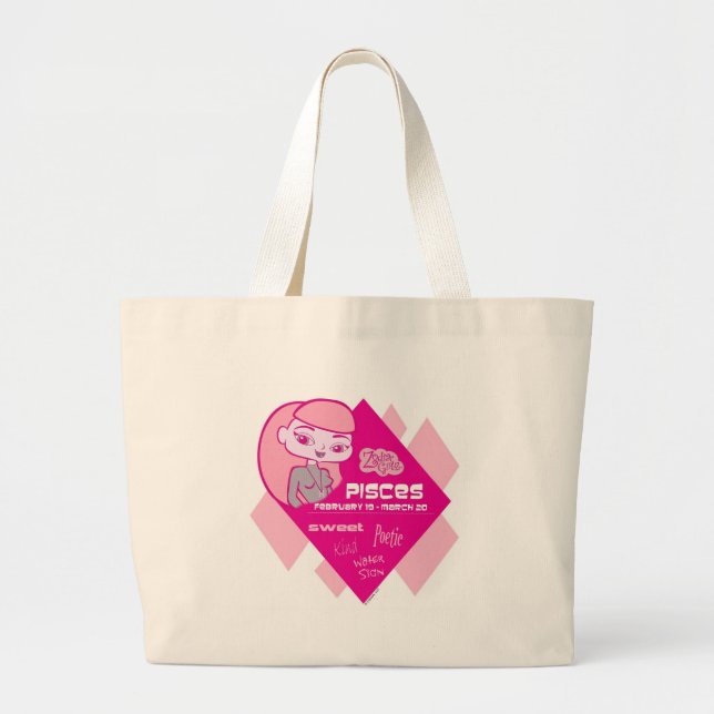 Bolsa Tote Grande Sacola dos peixes (Frente)