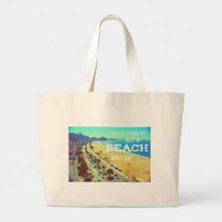 Bolsa Tote Grande Sacola enorme - 99 problemas mas uma praia não são