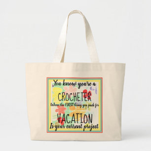 Bolsa Tote Grande Sacola enorme do Crochet