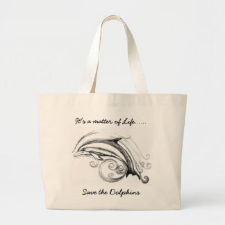 Bolsa Tote Grande Sacola enorme do golfinho