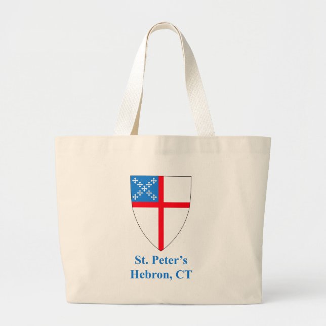 Bolsa Tote Grande Sacola episcopal do jumbo do protetor de St Peter (Frente)