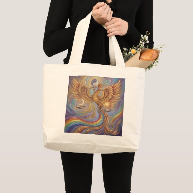 Bolsa Tote Grande Sacola Espiritual Phoenix Balance (Frente (produto))