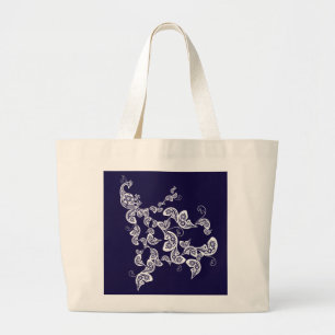 Bolsa Tote Grande Sacola feita sob encomenda branca do teste padrão