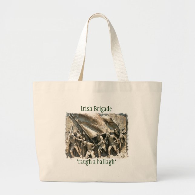 Bolsa Tote Grande Sacola irlandesa da brigada (Frente)