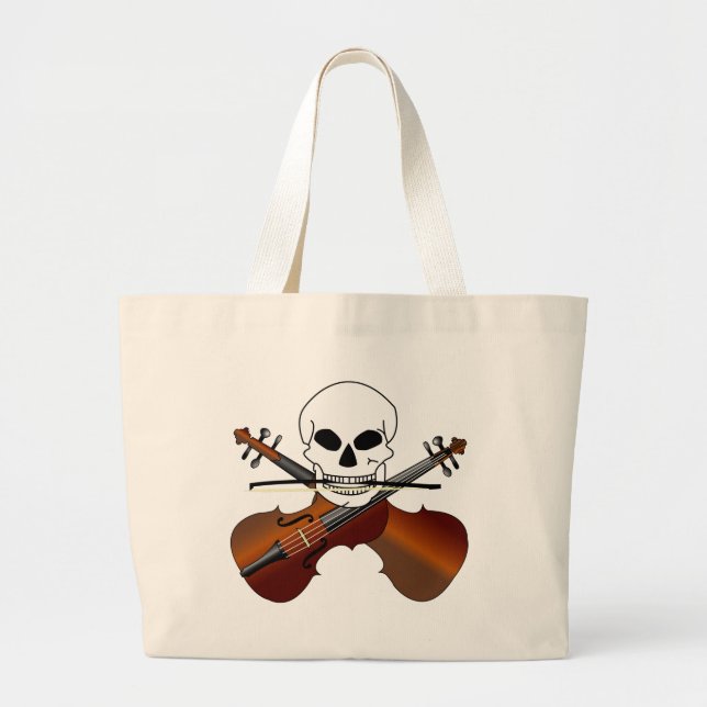 Bolsa Tote Grande Sacola mestra da música do violino (Frente)