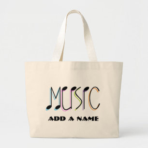 Bolsa Tote Grande Sacola personalizada da música