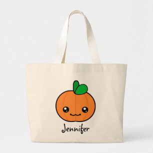 Bolsa Tote Grande Sacola personalizada o Dia das Bruxas da abóbora