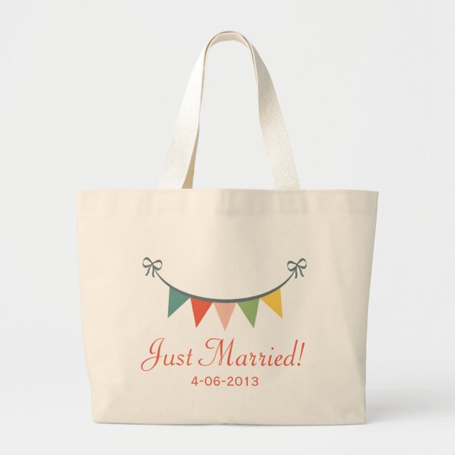 Bolsa Tote Grande Sacola personalizada recem casados (Frente)