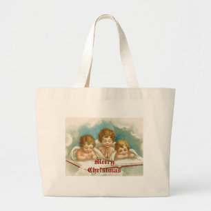 Bolsa Tote Grande Sacola praying bonito de três anjos