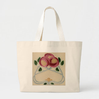 Bolsa Tote Grande Sacola rosa vermelha do rosa de Charles Rennie