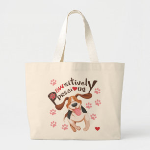 Bolsa Tote Grande Sacola Running preciosa do cão do lebreiro de